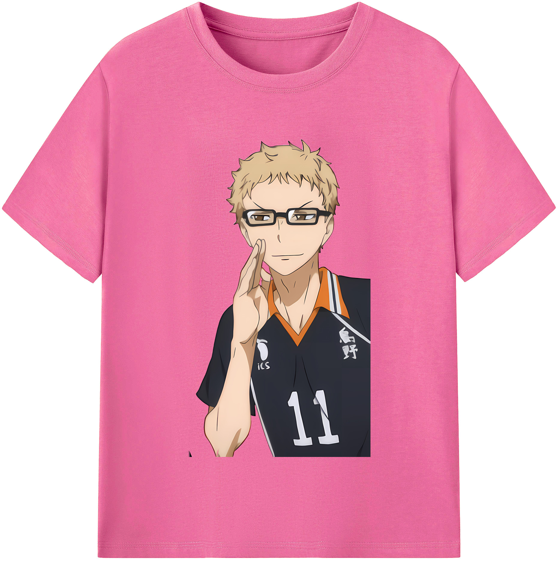 （画像用） ハイキュー!! Haikyu!! レディースカジュアルプリントTシャツ（綿100％）